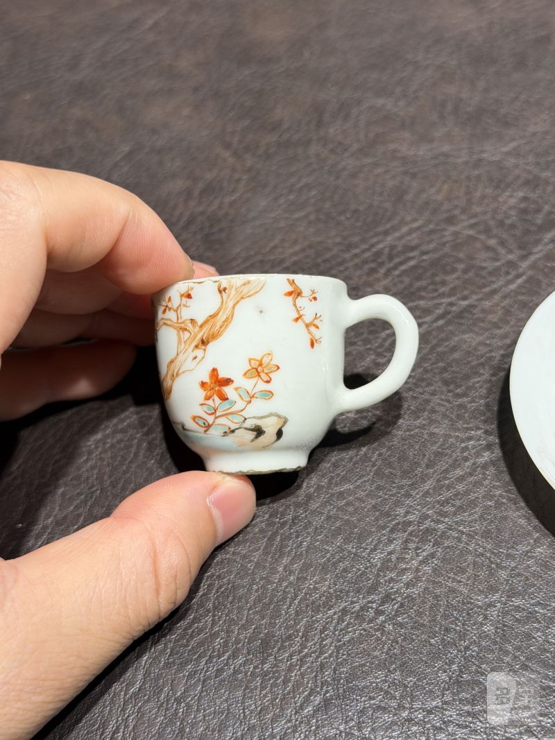 清乾隆 粉彩花鸟纹茶具一套25件 - 图140